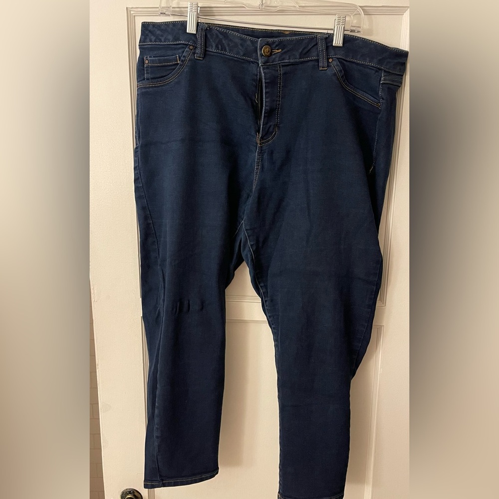 D Jeans Dark Blue Jeans Stretch High Waist Size 20W
